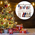 Miniatyrbilde 5 av 5: 24 Adventskalender for fylling poser DIY Jul Snøring Gavepose med klips og hamp tau for juledekorasjon fest favoriserer[HK]