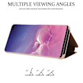 Miniatyrbillede 4 af 5: Galaxy S10 PLUS Cover Beskyttelsescover - Smartview Design med Spejl [HK] Galaxy S10 PLUS KUNZIT ROSA
