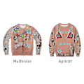 Miniatyrbilde 3 av 5: Stygg Julegenser For Kvinner Og Menn - Julebgenser Pullover Jumper Tunika [HK] Apricot S