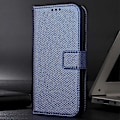 Miniatyrbillede 5 af 5: Til HTC Desire 22 Pro 5G Stødsikker Telefon Flip Wallet Etui Skridsikkert Greb Diamanttekstur PU Læder Cover Stativ Kortholder med Håndledsrem[HK] Blue