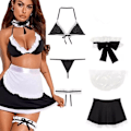 Pikkukuva 4 / 5: Palvelijatta-asu Naisten Seksi Asu Pakaian Dalam Set Seksi Palvelijatta Pakaian Dalam untuk Wanita Cosplay Pakaian Dalam Set Seksi Roleplay Asu, 50% Tarjous[HK] Black M