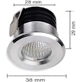 Miniatyrbild 2 av 4: Nya produkter 2023, Set med 4 Mini Infällda LED-Spotlights, 3W, Varmvit, för Monter, Inomhusstation, Gipsbelysning, med Transformator[HK]