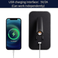 Miniatyrbilde 2 av 5: LED Vegglampe, Sengelampe med Bryter, USB-Ladingspورت, Stemningsbelysning for Soverom Justerbar Spotlight (3w 3000k + 9w 6000k) Svart[HkkK]