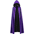 Miniatyrbillede 3 af 5: Vendbar Kappe til Børn og Voksne, Påske Halloween Jul Kappe Kostume Vampyr Hexe Troldmand Rollespil Kappe[HK] Black Purple 140cm