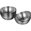 Miniatyrbillede 1 af 5: HK 4 stk. runde skåle i rustfrit stål til husholdningskrydderier (guld) (4-D-W) silver 8 pieces