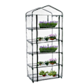 Miniatyrbilde 1 av 5: JIKAIX Drivhusdeksel Transparent Enkel Montering PVC Rulleglidelås Design Drivhus Plantedeksel for Hage[HK] 5-Layers