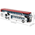 Miniatyrbillede 3 af 5: Mini dobbeltdækkerbus modellegetøj til børn med lys og musik (hvid)[HK]