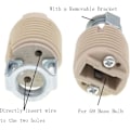 Miniatyrbild 2 av 5: HKK  Set med 6 G9-lamphållare med fäste, gängad G9-keramikhållare för halogenlampor