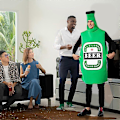 Pikkukuva 2 / 5: Olutpullopuku miehille, olutpullopuku aikuisille - roolileikki Oktoberfest-asu, hauska Halloween-asu olutpullolla, Cosplay C[HK]