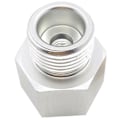 Miniatyrbillede 1 af 5: 1x Co2 Tank Adapter Messing Cylinder Hun Cga 320 Til Han W21.8 Konverter Connector Co2 Regulator O[HK] silver