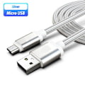 Miniatyrbild 1 av 5: 2 st 3 m micro-usb silverkabel[HK]