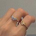 Miniatyrbillede 2 af 5: Sols- og Måne Ringsæt til Valentinsdagsgaver, Venskabs Løftering, Matchende Sols- og Måne Ringe [HK] SIZE 9
