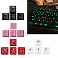 Pikkukuva 3 / 5: Tekstuurituntuma Taustavalaistut näppäinhatut WASD-näppäinten korvaus Logitech G915G913 G815G813TKL RGB mekaaniselle näppäimistölle [HK] Black