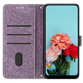 Miniatyrbillede 2 af 5: Til Samsung Galaxy M35 5G Etui Prægede Linjer Læder Telefon Cover Bogstil Foldbart Stativ[HK] Style B Multicolor