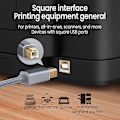 Miniatyrbillede 2 af 5: USB C til USB B 2.0 Printerkabel Flettet Printer Scanner til Epson HP Canon Brother MacBook Pro Samsung MIDI Controller Kabel[HK] 1.5m