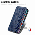 Pikkukuva 4 / 5: Samsung Galaxy A05s 4G Nahkakotelo, kohokuvioitu vinoneliökuvio, lompakkokotelo [HK] Style B Multicolor