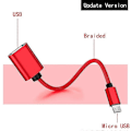 Pikkukuva 1 / 5: OTG-sovitin Micro USB -kaapelit OTG USB -kaapeli Micro USB - USB:hen [HK] A04