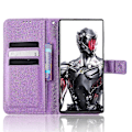 Miniatyrbilde 2 av 5: For ZTE nubia Red Magic 8 Pro+ 5G / Red Magic 8 Pro 5G Diamanttekstur PU Lær Stativ Deksel Shell Flip Lommebok Telefonveske[HK] Purple