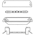 Miniatyrbillede 5 af 5: 2 stk. R7S LED Lampeholder 118mm Halogen, AC 100-240V, Lineær Keramisk Holder til Spot[HK]