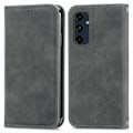 Miniatyrbilde 1 av 5: For Samsung Galaxy S24 FE Deksel Hudfølelse Lær Lommebok Telefondeksel Magnetisk Absorpsjon[HK] Grey