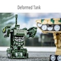 Miniatyrbilde 2 av 5: Gutter Transformator Lekebil Tank Kjøretøy Transformers Barn Robot Barn Bursdagsgave[HK] Desert yellow Tank