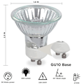 Miniatyrbilde 5 av 5: Gu10 35 Watt Halogen Reflektorpære Varmt Hvit Dimbar, Gu10 Halogen 35w Halogenpærer, Gu10 Dimbar Varmt Hvit[HkkK] 230V-35W 2 pcs