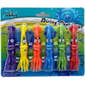 Miniatyrbilde 5 av 5: Barnebasseng Dykkespill, Øv Dykking Og Svømming, Undervanns Flerfarget Synkende Blekksprut (sett Med 6)[HK] multicolored squid
