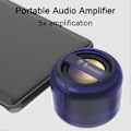 Miniatyrbild 5 av 5: Mini Högtalare Plug-and-play Mobiltelefon Högtalarförstärkare Portabel Subwoofer Ljudbox för Hemmakontor[HK] Clear