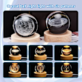 Miniatyrbillede 3 af 4: LED Krystal Bordlampe USB 3D Måne Galaxy Globe Natlampe Børn Julepynt Gave[hk] Saturn