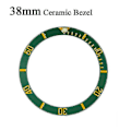 Miniatyrbilde 5 av 5: Urskive Keramisk Bezel, Submariner Automatisk Erstatningstilbehør [HK] WhiteGreen