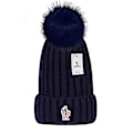 Miniatyrbild 4 av 4: Den nya mångsidiga vintermössan i ull Varm ullmössa Stickad mössa i ullboll[HK] black moncler Small label