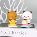 Pikkukuva 3 / 5: Kawaii Bubu ja Dudu -nukke koriste sarjakuva Mitao Panda malli auton koristeet [HK]