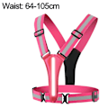 Miniatyrbilde 2 av 5: LED Refleksvest Sikkerhetsutstyr - Oransjerød - Lysende Vest For Nattegåing Og Sykling - Høy Synlighet Løpevest Med Refleksstriper[HK] Pink