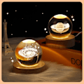 Miniatyrbillede 3 af 5: LED Krystal Bordlampe USB 3D Måne Galaxy Globe Natlampe Børn Julepynt Gave[hk] deer