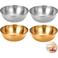 Miniatyrbillede 1 af 5: 4 stk. runde skåle i rustfrit stål til husholdningskrydderier (guld) (4-D-W)[HkkK] color 2