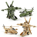 Pikkukuva 3 / 5: Pojat Transformer Lelut Tankki Ajoneuvo Muuntajat Lapset Robot Lapset Syntymäpäivälahja[HK] Desert yellow Helicopter