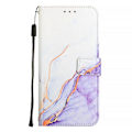 Miniatyrbillede 3 af 5: Marmor Læder Telefon Cover Til TCL 501[HK] White Purple