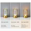 Miniatyrbillede 4 af 5: Lumison Crystal Lantern Bordlampe, lumison Krystallampe, bærbar Metal Bordlampe, 3 Farver Genopladelig Led Lampe, 100% Ny[hk] Gold