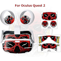 Miniatyrbillede 2 af 4: VR Headset og Controller Skin Stickers kompatible Oculus Quest 2 Tilbehør (Flammende Kranie) [HK]