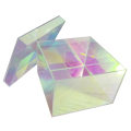 Miniatyrbilde 1 av 5: Iridescent Akryl Oppbevaringsboks Med Hulhåndtak Tungt Multifunksjonell Stor Kapasitet Skrivebords Sminkebrett Kurv Organizer Serviettholder [HK] C