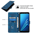 Miniatyrbillede 3 af 5: Læder Etui Til Samsung Galaxy A8+ 2018[HK] Blue