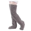 Pikkukuva 1 / 5: 1/2 polyester lämmin ja mukava yli polven pehmeät pitkät sukat harmaalle [HK] gray 1Set