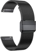 Sort urrem i rustfrit stål 22 mm fastgørelse kompatibel med Samsung[HK]