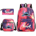 Miniatyrbild 1 av 4: Lilo & Stitch Ryggsäck Trestegs Set Skolväska [HK] Star red 2
