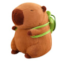 Miniatyrbild 1 av 3: Capibara-docka med sköldpaddsrygg sittande pose Vatten marsvin plyschleksak Capybara kudde docka[HK] 25CM