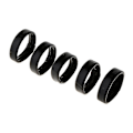 Pikkukuva 4 / 5: 5kpl 20/22/24mm PU-nahkainen rannekkeen pidike lenkkirenkaat - 20mm musta[HK] 24mm Black