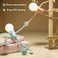 Miniatyrbillede 4 af 5: LED Sengelampe med Udskiftelig Form Sjovt Natlys med Sugekop Blødt Lys DIY Form Sødt Lys[HK] Pink