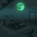 Miniatyrbild 3 av 5: Luminous Måneväggdekaler 30cm, Glöder i Mörkret, Perfekt Tak- eller Väggdekor för Barnrum [HkkK]