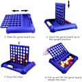 Miniatyrbillede 4 af 5: Den perfekte julegave  4-på-stribe brætspil Sammenklappelig Line Up 4 legetøj til børn Blå