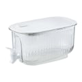 Miniatyrbillede 1 af 5: 4L Klar Synlig Kold Kedel med Hane Stor Kapacitet Fødevaregodkendt Lemonade Juice Drikke Dispenser til Køleskab KAESI[HK] White